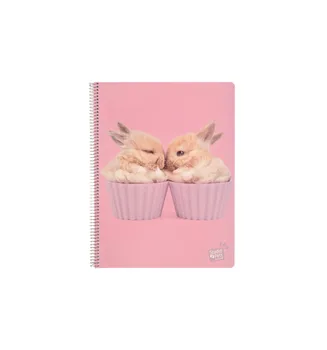 Notebook cover polypropylene A4 5X5 microperforated STUDIO PETS RABBITS 2019