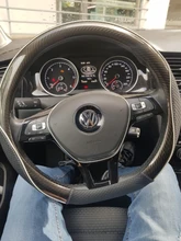 D forma O forma protector para volante de coche antideslizante de cuero de la PU para el POLO GOLF 7 Scirocco Suzuki Swift Nissan Rogue de alta calidad