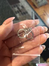 LByzHan-pendientes de tuerca redondos geométricos para mujer, de Plata de Ley 925, con diamantes de imitación de cristal, joyería bonita