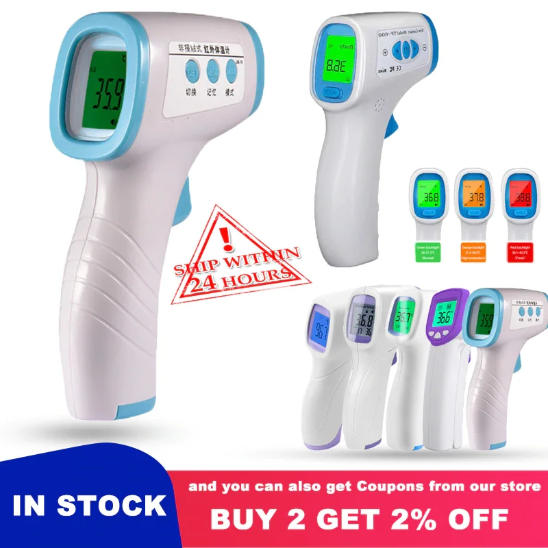 Muti-fuction Baby Adult Digital Thermometer Infrared Forehead Body Thermometer Gun Non-contact Temperature Measurement Device CE
Muti-fuction Baby Adult Digital Thermometer Infrared Forehead Body Thermometer Gun Non-contact Temperature Measurement Device CE