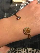 Pulsera de piedra blanca de circón para mujer, brazalete ajustable de árbol de la vida para mujer, brazalete de boda de oro rosa