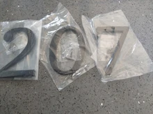 4 101mm moderno Casa Número de Casa de la dirección de la puerta de casa dígitos numéricos de aleación de Zinc de gran Dirección de buzón de señal #0-9