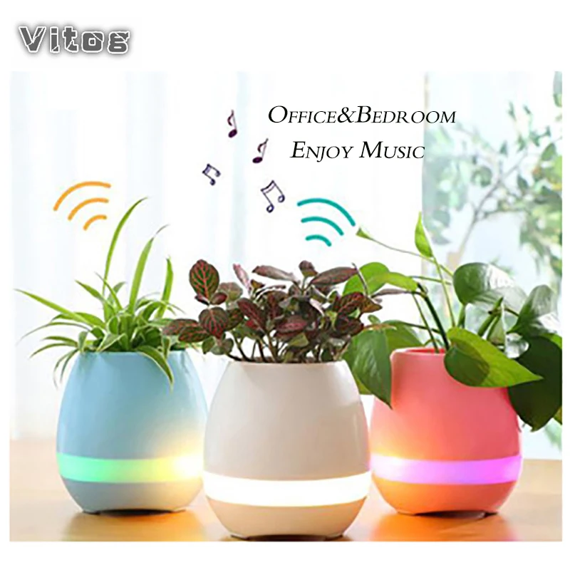 VITOG Simple Design Smart Music Flower Pot Speaker Smaller And Fresh Wireless Bluetooth Speaker For Home And Office Use
VITOG Simple Design Smart Music Flower Pot Speaker Smaller And Fresh Wireless Bluetooth Speaker For Home And Office Use