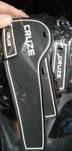 Alfombrillas acanaladas para puerta de coche para Chevrolet Cruze 2009-2015 accesorios Anti-deslizamiento estera de la taza de alfombras para agujero de Interior del coche-estilo