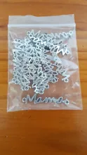 WYSIWYG 20pcs 37x8mm palabra mamá conector colgantes joyería mamá conector colgantes encanto mamá conector