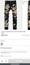 Pantalones vaqueros ajustados con estampado negro para hombre, Vaqueros rasgados con agujero roto, con estampado de pintura de moda, otoño e invierno, 2021