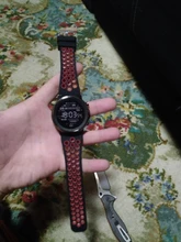 Correa de silicona de 22mm para Samsung Galaxy Watch 46mm, repuesto de pulsera de goma con agujeros para SM-R800 y plata