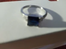 Huitan-anillo cuadrado azul con cuatro garras para mujer, diseño Vintage, Circonia cúbica de lujo, joyería femenina, anillos de boda