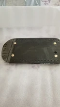 Parte inferior larga para bolsa de punto, accesorios para bolso de cuero PU, fondo hecho a mano con 52 agujeros, bolsa de ganchillo artesanal, fondo de 22x10cm