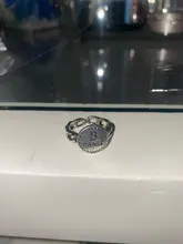 Anillo de plata con alfabeto Retro Punk para hombre, moderno Color plateado, reloj con diseño geométrico, anillo ajustable con apertura joyas de hip-hop