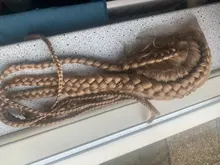 BLISS-Peluca de cabello sintético para mujeres negras, postizo de encaje negro, caja afroamericana, 4 cajas largas trenzadas, 360