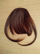 Flequillo postizo de pelo sintético con Clip, extensión de cabello, flequillo de aire, negro y marrón