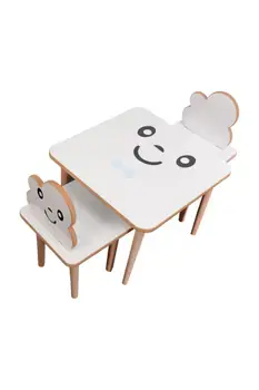 Wooden Child Desk Chair Set Cloud 2 Chair 1 Table Child Game Table Coloring Book Gift
Wooden Child Desk Chair Set Cloud 2 Chair 1 Table Child Game Table Coloring Book Gift