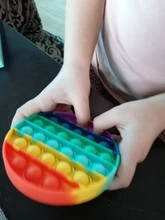 Arco Iris de empuje de Pops Fidget sensorial Juguetes Para Autisim necesidades especiales Anti-estrés juego de alivio de estrés blandita Pop Fidget Juguetes | Juguetes Fidget | Fidget Juguetes
