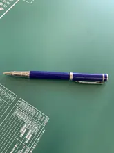 Pluma de Rollerball para oficina, tamaño de lujo, 111mm, tinta de agua, 3 uds., negra, para recarga azul, nueva punta de 0,5mm, adecuada para muchos tipos de