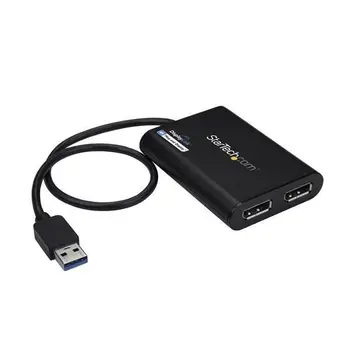 StarTech.com USB Adapter 3.0 to Dual DisplayPort 4K 60Hz-external graphics Card USB 3.0 to 2 port DP (USB32DP24K60) 
StarTech.com USB Adapter 3.0 to Dual DisplayPort 4K 60Hz-external graphics Card USB 3.0 to 2 port DP (USB32DP24K60)