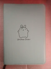 Cuaderno de dibujos animados Kawaii, libreta con bonito Conejo, Agenda, Bloc de notas para estudiantes, escolar, regalo, cubiertas de papelería de PU