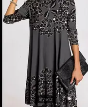 2020 invierno de cuello alto cálida estampado Vintage vestido de las mujeres de otoño elegante manga larga Patchwork Vestidos Casual Vestidos