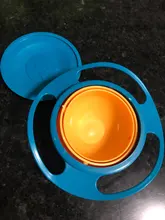 Tazón universal tipo Gyro a prueba de derrames para niños, plato giratorio infantil con diseño, práctico con rotación de 360 grados, platos de alimentación sólidos
