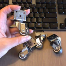 4 Uds muebles ruedas suave giratorio de goma rueda bastante de ruedas para Carro de bebé ruedas para cama hogar accesorio