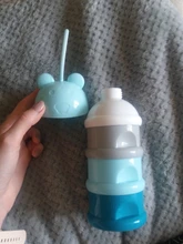 Caja de almacenamiento portátil para comida de bebé, contenedor de leche con dibujos animados de cereales esenciales, estilo Rana, 3 niveles