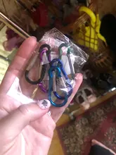 5 uds mosquetón de escalada con botón D-anillo Clip Camping senderismo gancho al aire libre deportes de múltiples colores de aluminio hebilla de seguridad llavero