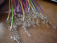 20 unids/lote Real hecho a mano de cuero ajustable trenzado collares de cuerda y amuletos colgantes resultados langosta cierre cuerda cordón 2 mm