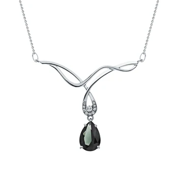 Silver necklace with cubic zirconia and tourmaline imitation sunlight sample 925
Silver necklace with cubic zirconia and tourmaline imitation sunlight sample 925