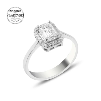 Silver 925 Sterling Swarovski Zirconia Baget Cubic Zirconia Engagement Ring
Silver 925 Sterling Swarovski Zirconia Baget Cubic Zirconia Engagement Ring