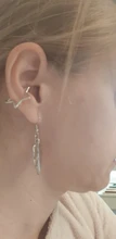 Pendientes de estrella hueca para niña, pendientes con tachuelas bohemios Vintage de cartílago falso, aretes de Clip para mujer, aretes punk rock
