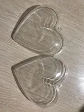 Molde de bomba de baño de plástico transparente, forma de corazón, bricolaje, acrílico, 2 uds. 65/80mm