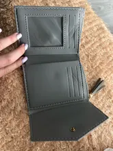 DOLOVE-cartera corta con borla para mujer, cartera pequeña coreana, sencilla, cuadrada, billeteras sencillas, monedero, Mini bolsa