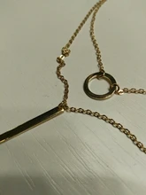 Collar de doble cara para mujer, Gargantilla redonda, colgante de tira de Color dorado, joyería de aleación para fiesta