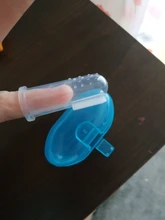 Cepillo de dientes con caja para dedos de bebé, cepillo de limpieza de goma suave de silicona para niños, masaje transparente, cuidado Dental