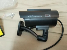 Falsa cámara de energía Solar al aire libre de cámara simulada seguridad impermeable CCTV vigilancia bala con luz LED para destellear