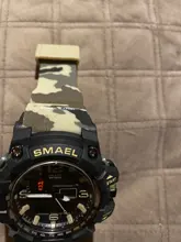 SMAEL-Reloj deportivo de cuarzo para hombre, cronógrafo analógico de estilo militar y a la moda, código 1545