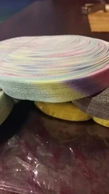 BRISTLEGRASS 5 Yard 5/8 15mm Pastel Rainbow Print FOE Fold Over Elastics Spandex Satin