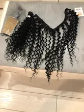 Pelo Rizado Afro, ondulado, sintético, resistente al calor, ondas profundas, extensiones de cabello, marrón, 2 unidades/lote, 26 pulgadas