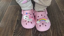 Zapatillas de unicornio para niño y niña, zapatos de arcoíris para niño pequeño, animales, zapatillas de bebé al aire libre, zapatillas de PVC con dibujos animados para niño 2019