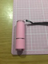 Mini lámpara portátil UV 9 LED Morado para secado de uñas, linterna para esmalte de uñas en Gel artístico, herramientas de máquina