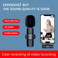 20m wireless noise reduction lavalier 2 ON 1 microphones mobile phone camera computer general interview vlog live broadcast
20m wireless noise reduction lavalier 2 ON 1 microphones mobile phone camera computer general interview vlog live broadcast