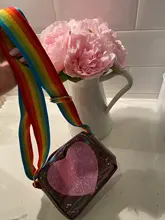 Mini monedero de arcoíris Love para niñas pequeñas, pequeño bolso de hombro cuadrado, de cuero PU, cruzado