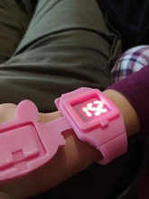Relojes de goma con dibujos para niños, relojes infantiles electrónicos de goma con, con animaciones de conejos, funda abatible