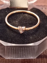 Anillos para mujer minimalista dulce circonita con forma de corazón 3 Color Delgado dedo anillo de propuesta, regalo de joyería de moda KBR014