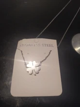 DOTOFI-collar con colgante de trébol de cuatro hojas para mujer, joyería de moda de calidad de acero inoxidable