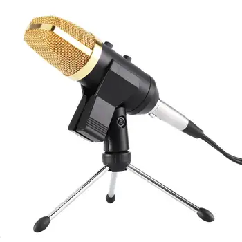 

LESHP Black Microphone MiVolume Reverberation Condenser Network Song Dedicated Speaker for Studio Chat Room Radio Station