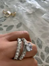 2020 nueva moda de lujo de dos anillo para las mujeres Zircón de moda anillos de joyería femenina de compromiso de boda regalos de fiesta 2 unids/set