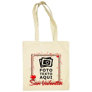 Cloth bag personalized with photo frame Valentine 
Cloth bag personalized with photo frame Valentine