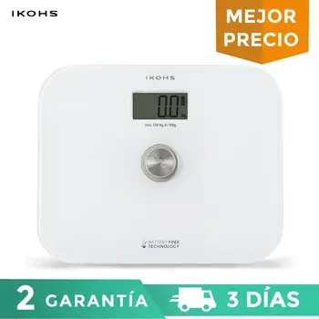 IKOHS EXIGES WHITE Bathroom Scale without Batteries Household Lightweight and Practical Scale with LCD Display
IKOHS EXIGES WHITE Bathroom Scale without Batteries Household Lightweight and Practical Scale with LCD Display