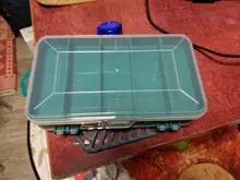 Nuevo 13 redes transparente portátil tornillos caja de almacenamiento doble-lado multifuncional de almacenamiento de plástico herramienta